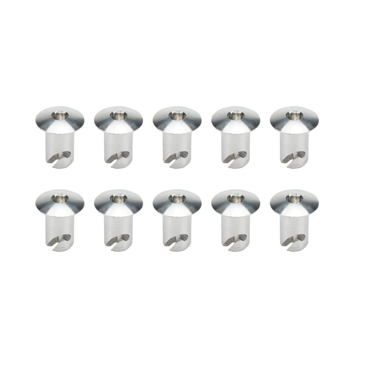 Ti22 Oval Head Aluminum Quick Turn Fastener - Hex Drive - 7/16 x 0.500 in Body (Set of 10)