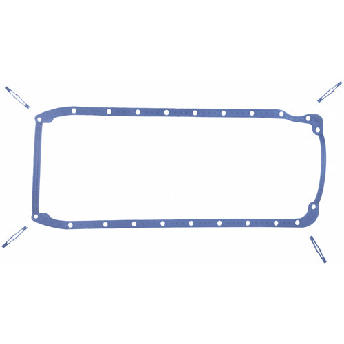 Fel-Pro 1-Piece Oil Pan Gasket - Steel Core Silicone Rubber - 2-Piece Seal - Big Block Chevy