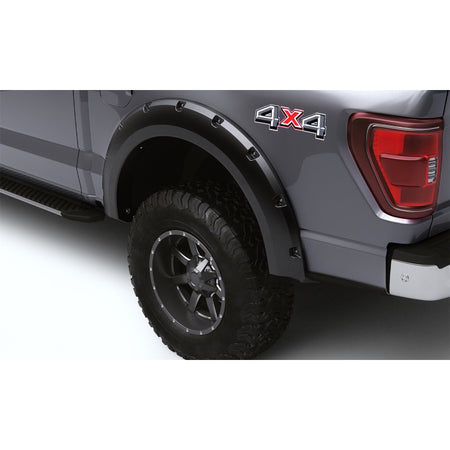 Bushwacker Forge Fender Flare - Pocket Style - Front/Rear - 2-1/2 in Wide - Black Textured - Ford F-150 Truck 2015-17