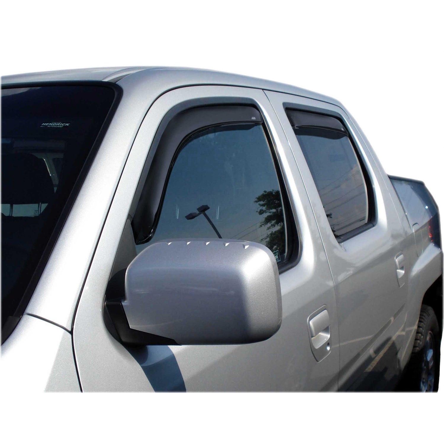 Auto Ventshade Front / Rear In-Channel Ventvisor - Stick-On - Dark Smoke - Honda Fullsize Truck 2006-14