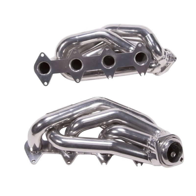 BBK Performance Tuned Length Shorty Headers - 1.625 in Primary - Stock Collector Flange - Metallic Ceramic - Ford Modular - Ford Mustang 2005-10 - Pair