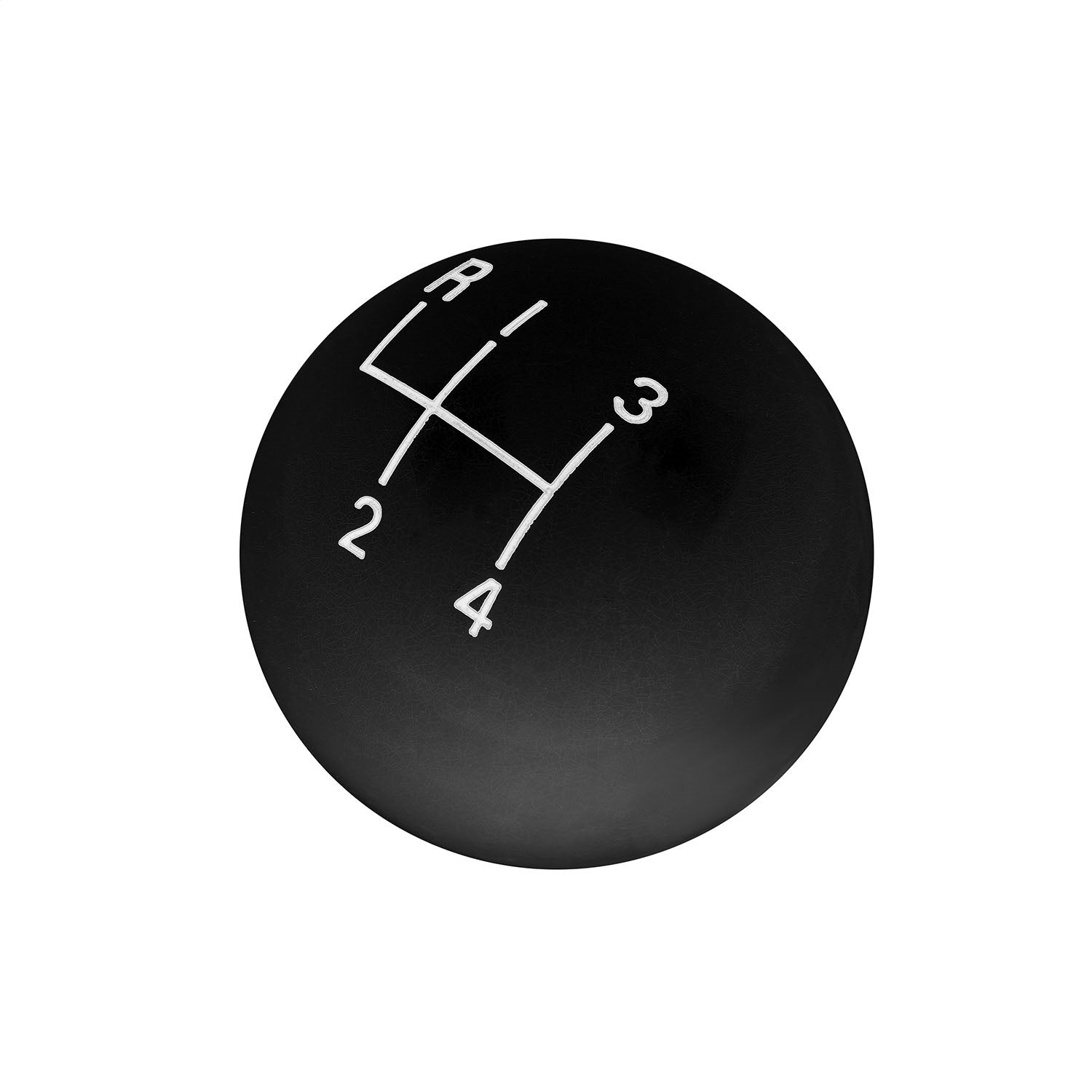 Hurst Classic Shifter Knob - Round - Plastic - Black - 4-Speed Pattern - Universal - Manual Transmission - 3/8"-16 Thread