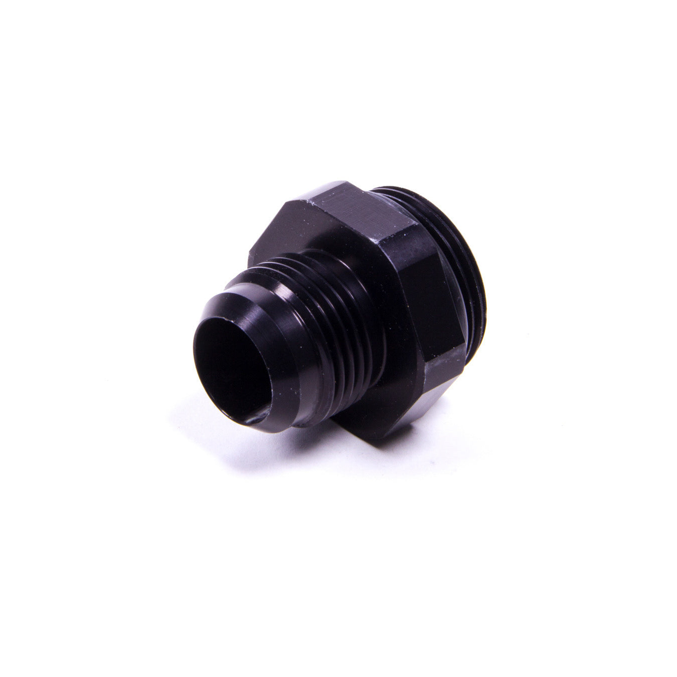 Meziere Enterprises Adapter Fitting Straight 12 AN Male to 16 AN Male O-Ring Aluminum - Black Anodize