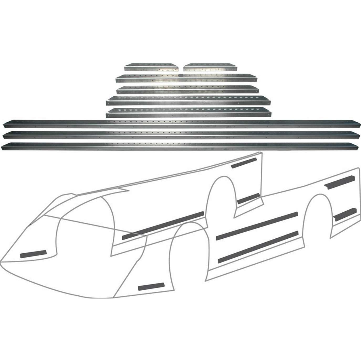 Allstar Performance Aluminum Body Brace Kit