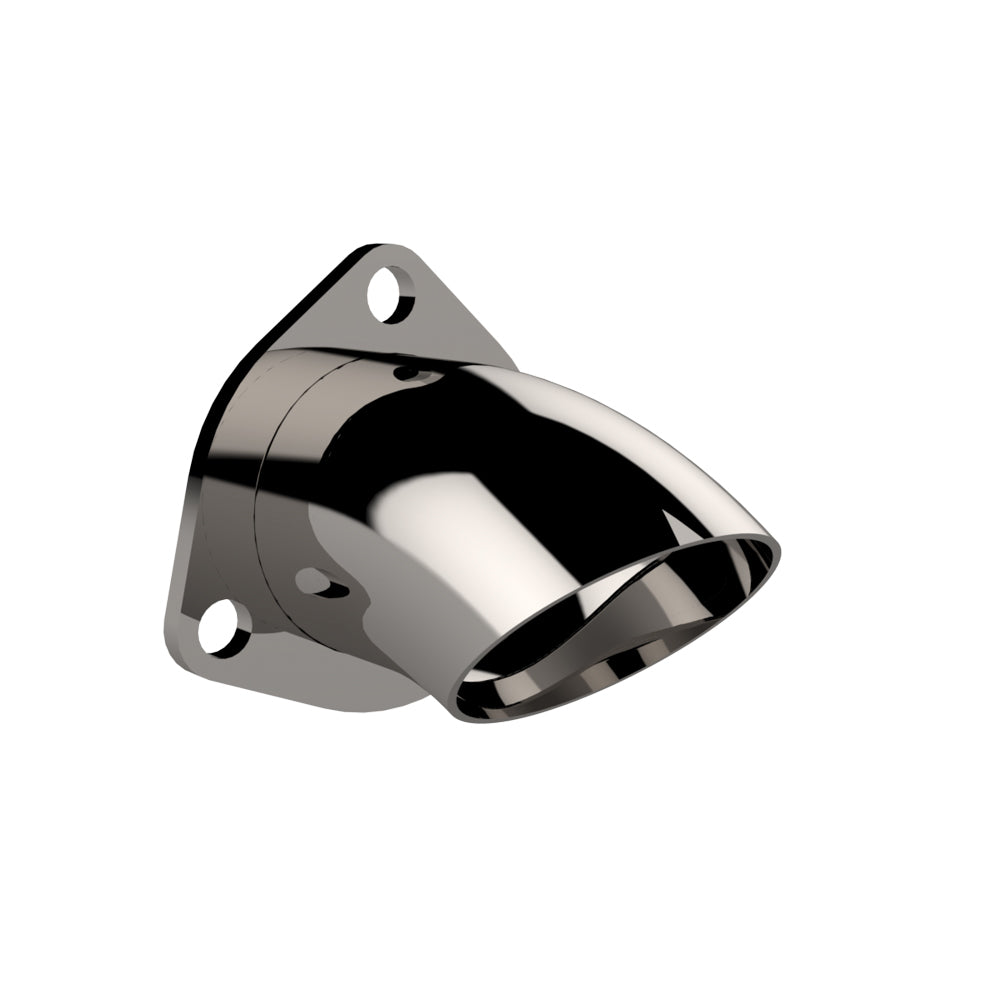 Quick Time Exhaust Turn Down - 2-1/2" Diameter - 3-Bolt - Adjustable - Stainless - Polished