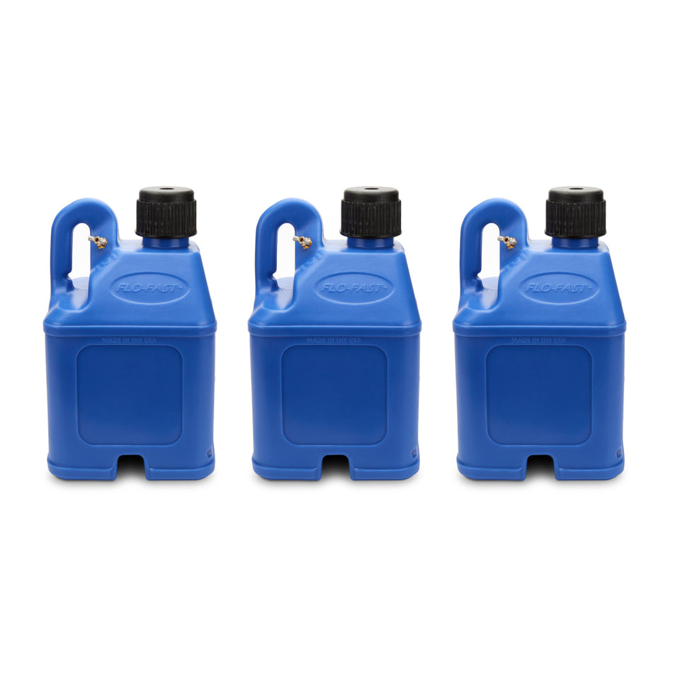 Flo-Fast Stackable Utility Jug - 5 Gallon - Blue (Set of 3)