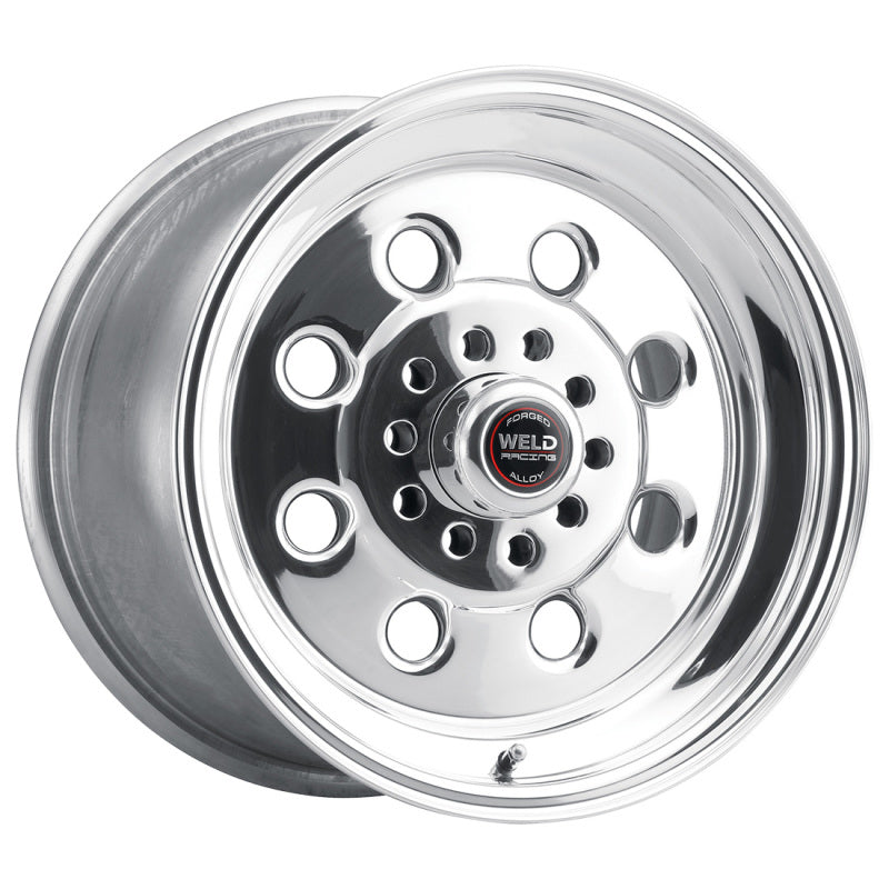 Weld Draglite Polished Wheel - 15" x 10" - 5 x 4.5"-4.75" - 3.5" BS - 13.95 lbs