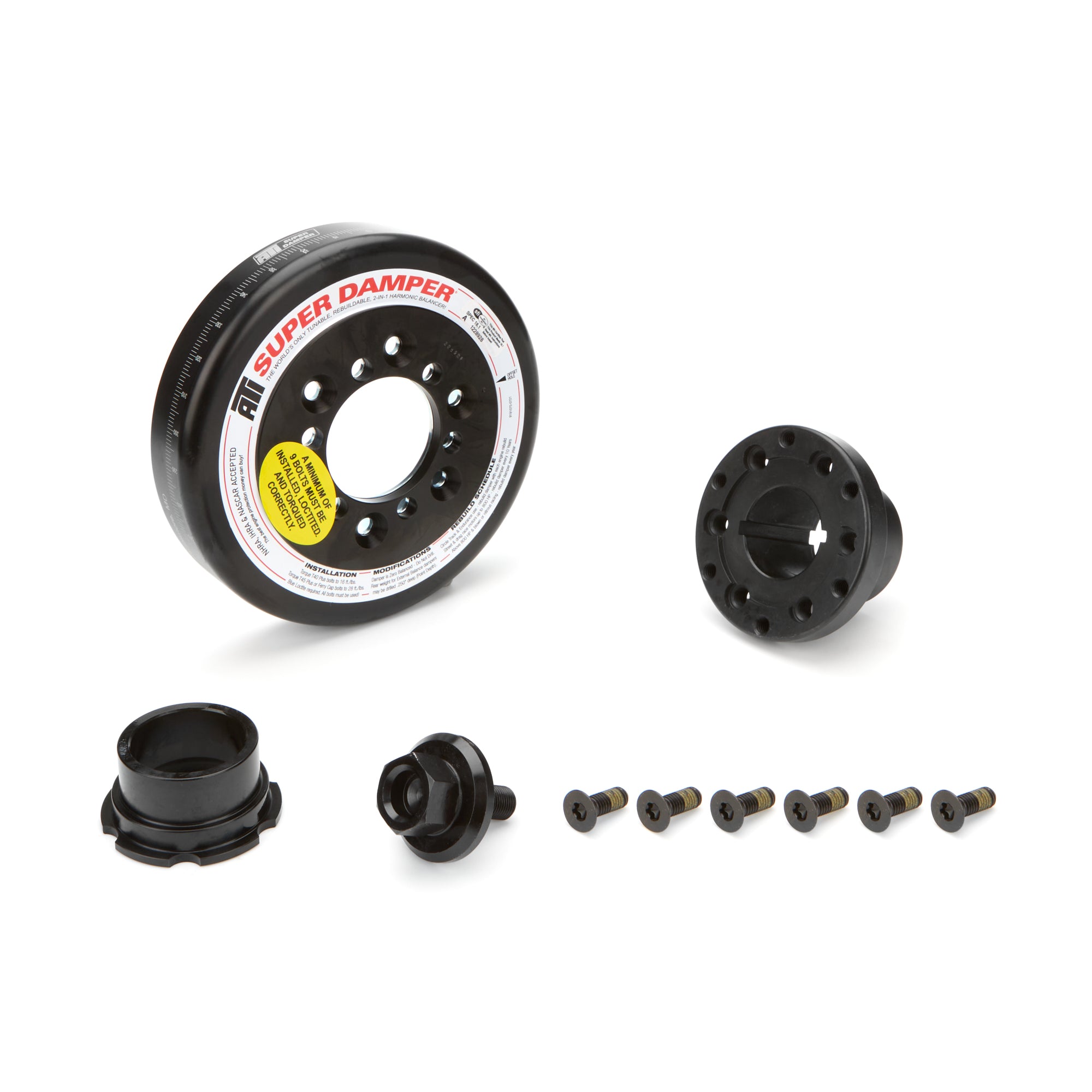 ATI SFI 18.1 Supercharged Super Damper - 7.074 in OD - Black Oxide - Internal Balance - Big Block Chevy