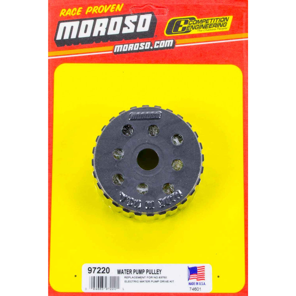 Moroso Gilmer 28 Tooth Water Pump Pulley - 2 in Wide - 28 Tooth - Black - Moroso Electric Water Pump Drive