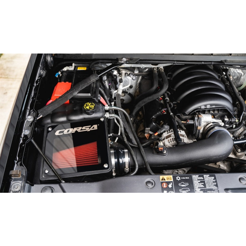 Corsa Drytech Closed Box Air Intake - Black - 6.2 L - GM LS-Series - GM Fullsize SUV/Truck 2014-20