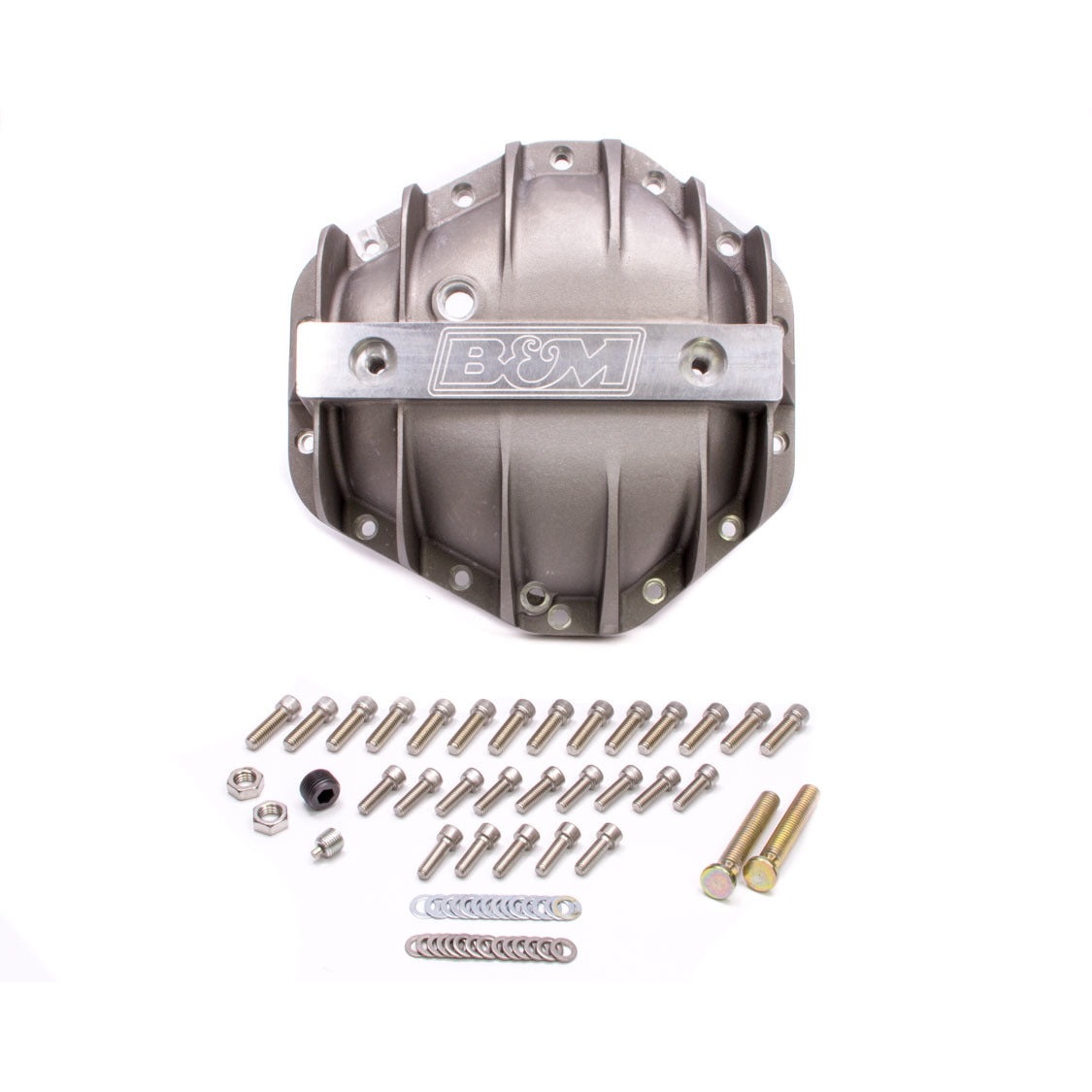 B&M Support Differential Cover Hardware Included Aluminum Natural - GM 10.5 14 Bolt
