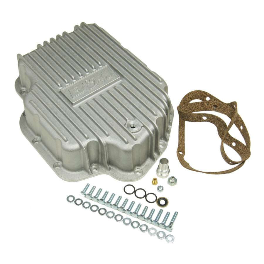 B&M Transmission Cast Deep Pan, Brushed Finish - GM TH400 Transmission