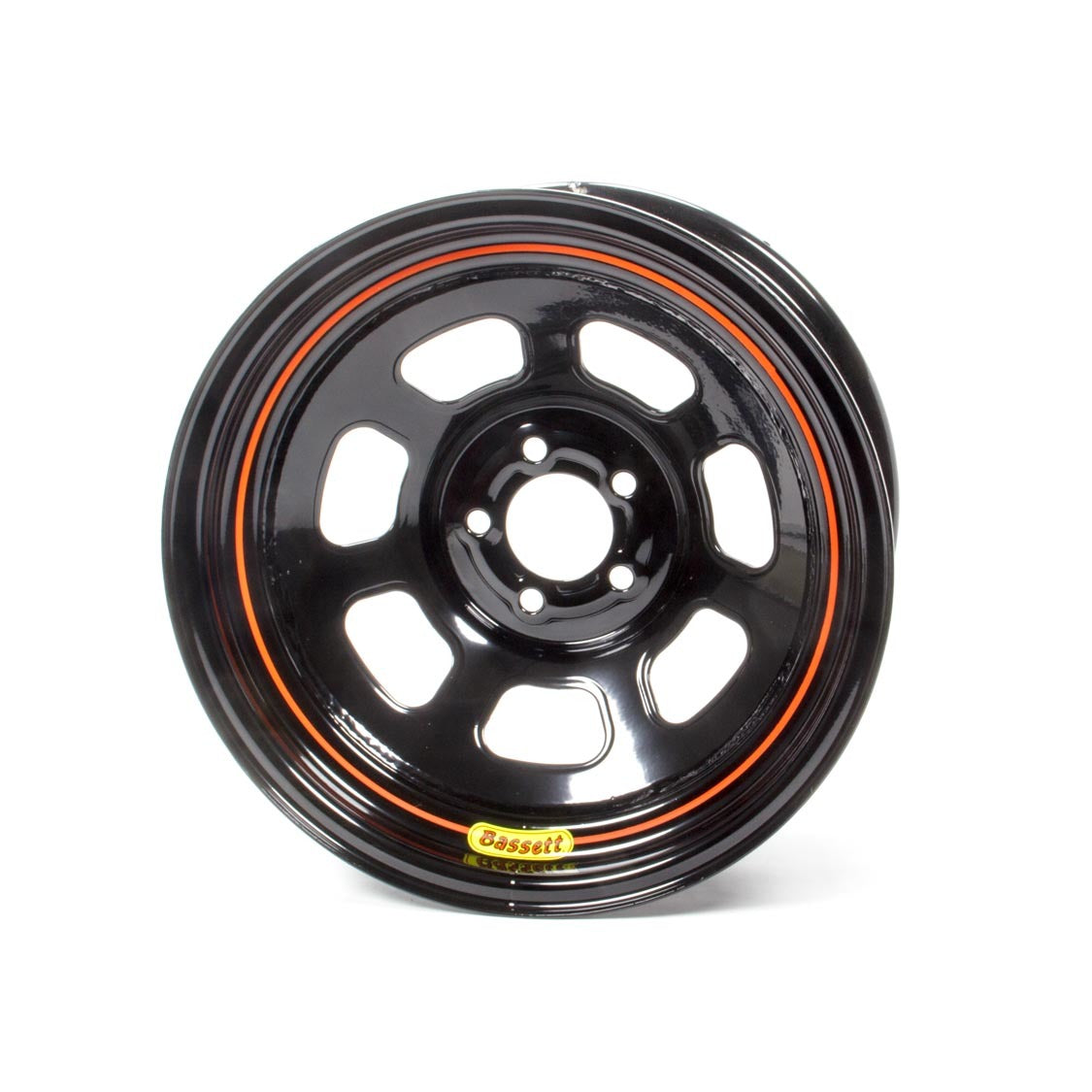 Bassett D-Hole Lightweight Wheel - 15" x 7" - 5 x 100mm - Black - 3" Back Spacing - 16 lbs.