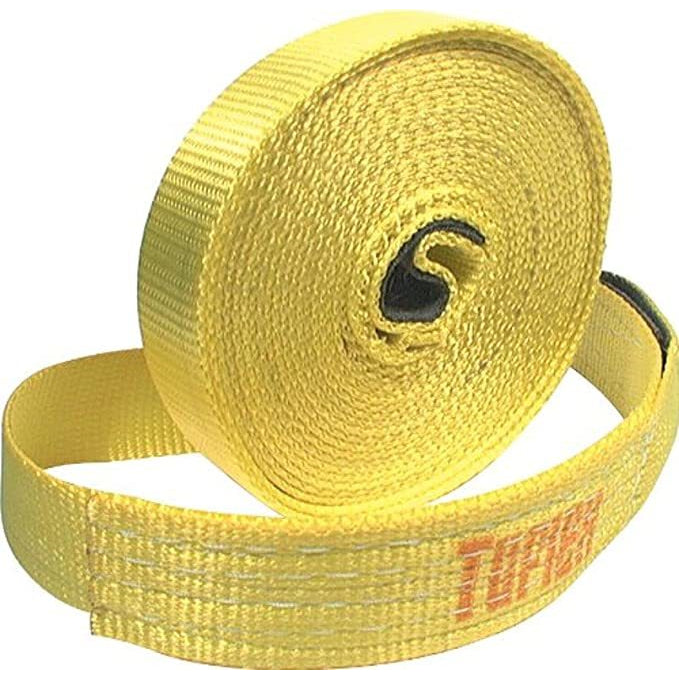 Tuflex 2" Wide Tow Strap 30 ft Long 15,000 lb Capacity Nylon - Yellow