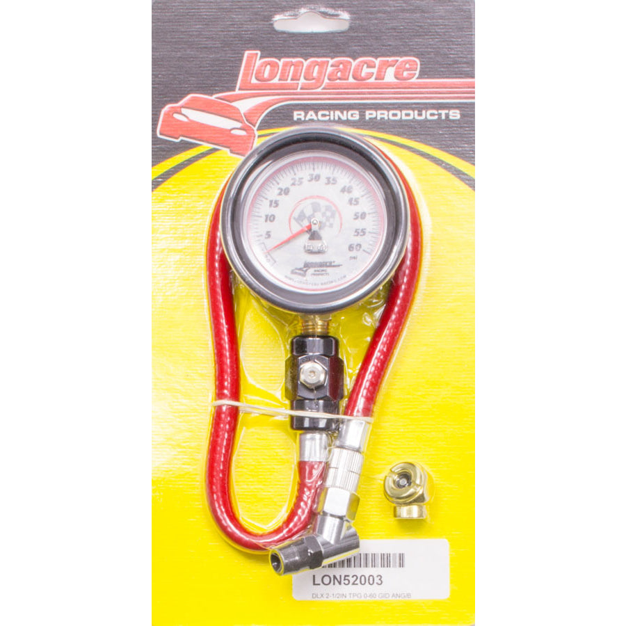 Longacre Deluxe 2-1/2" Glow-In-The-Dark Tire Pressure Gauge 0-60 psi By 1/2 lb