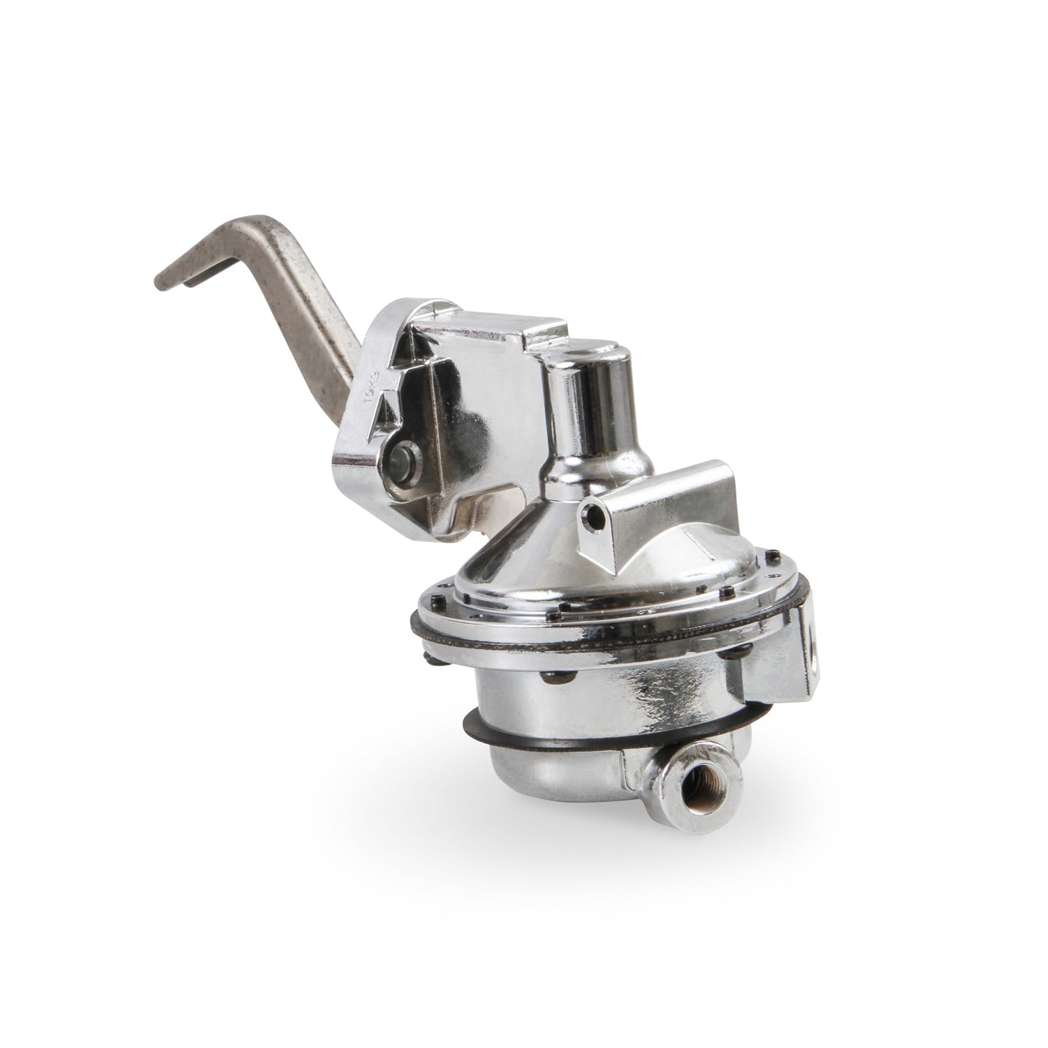Holley Mechanical Fuel Pump - 110 gph - 6.5-8 psi - 1/4 in NPT Female Inlet / Outlet - Polished - Gas - Pontiac V8