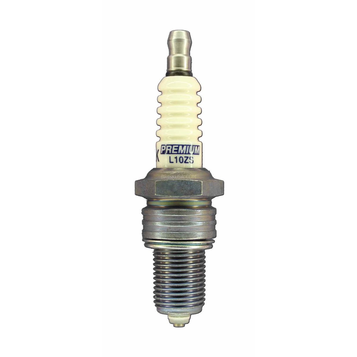 Brisk Premium Racing Spark Plug - 14 mm Thread - 19 mm R - Heat Range 10 - Gasket Seat - Non-Resistor L10ZS