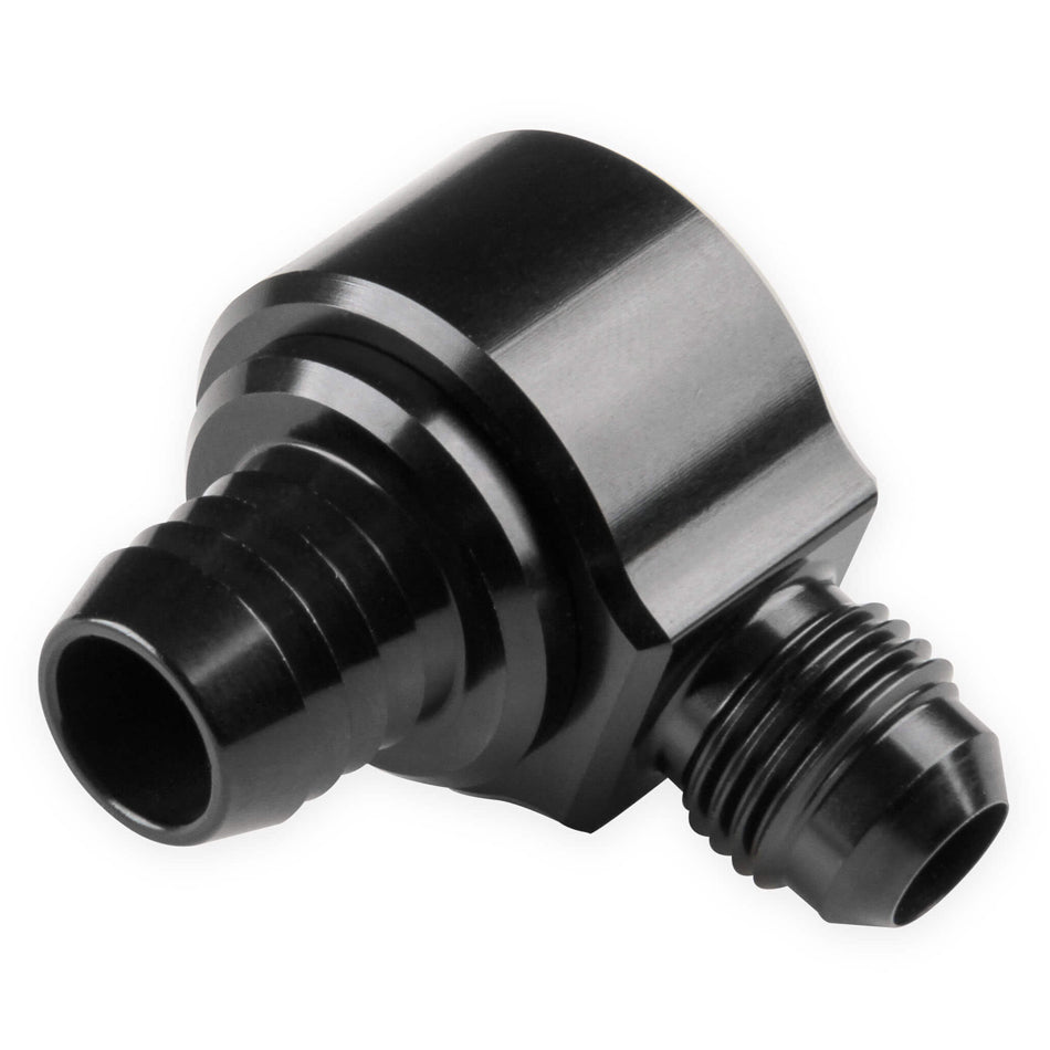 Earl's Brake Booster Check Valve - 13/16" Hose Barb Inlet - 6 AN Male Outlet - Black Anodized