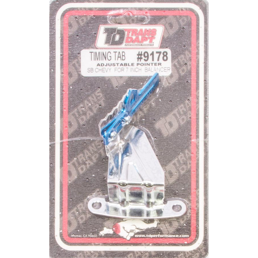 Trans-Dapt Timing Tab - Chrome - 7 in OD Balancer - Small Block Chevy