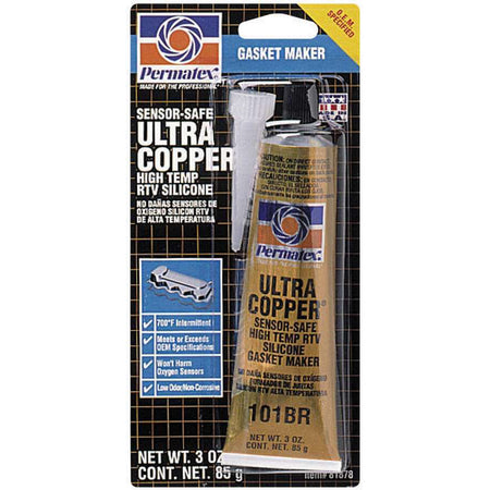 Permatex Ultra Copper Hi-Temp RTV Silicone Gasket Maker - 3 oz. Tube