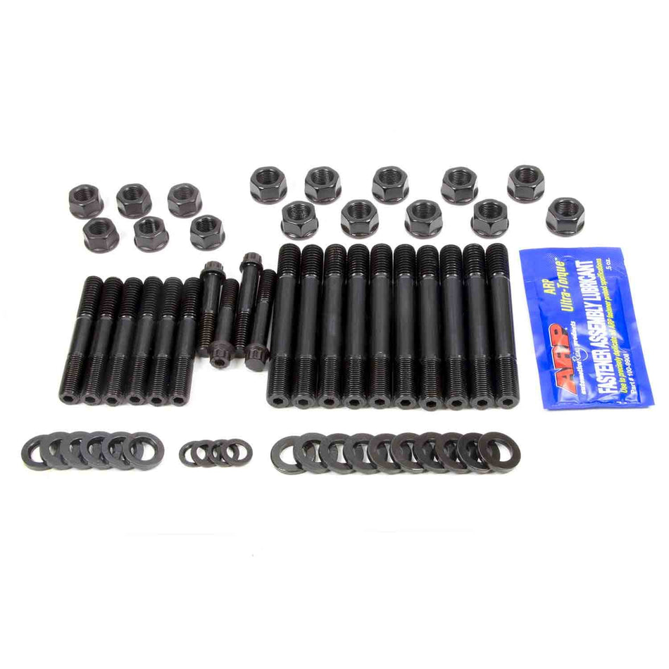 ARP Hex Nuts Main Stud Kit 4-Bolt Mains Chromoly Black Oxide - 351 Dart Iron Eagle