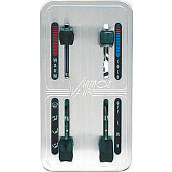 Vintage Air Gen II Climate Control Panel 4 Lever Vertical 4-3/4 x 2-1/2" Rectangle -" Dash - Aluminum