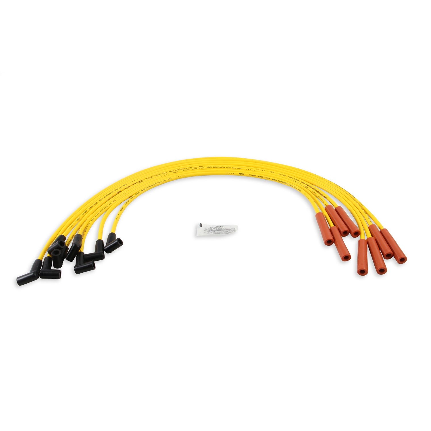 ACCEL Super Stock Spiral Core 8 mm Spark Plug Wire Set - Yellow - Factory Style Boots / Terminals - Big Block Chevy