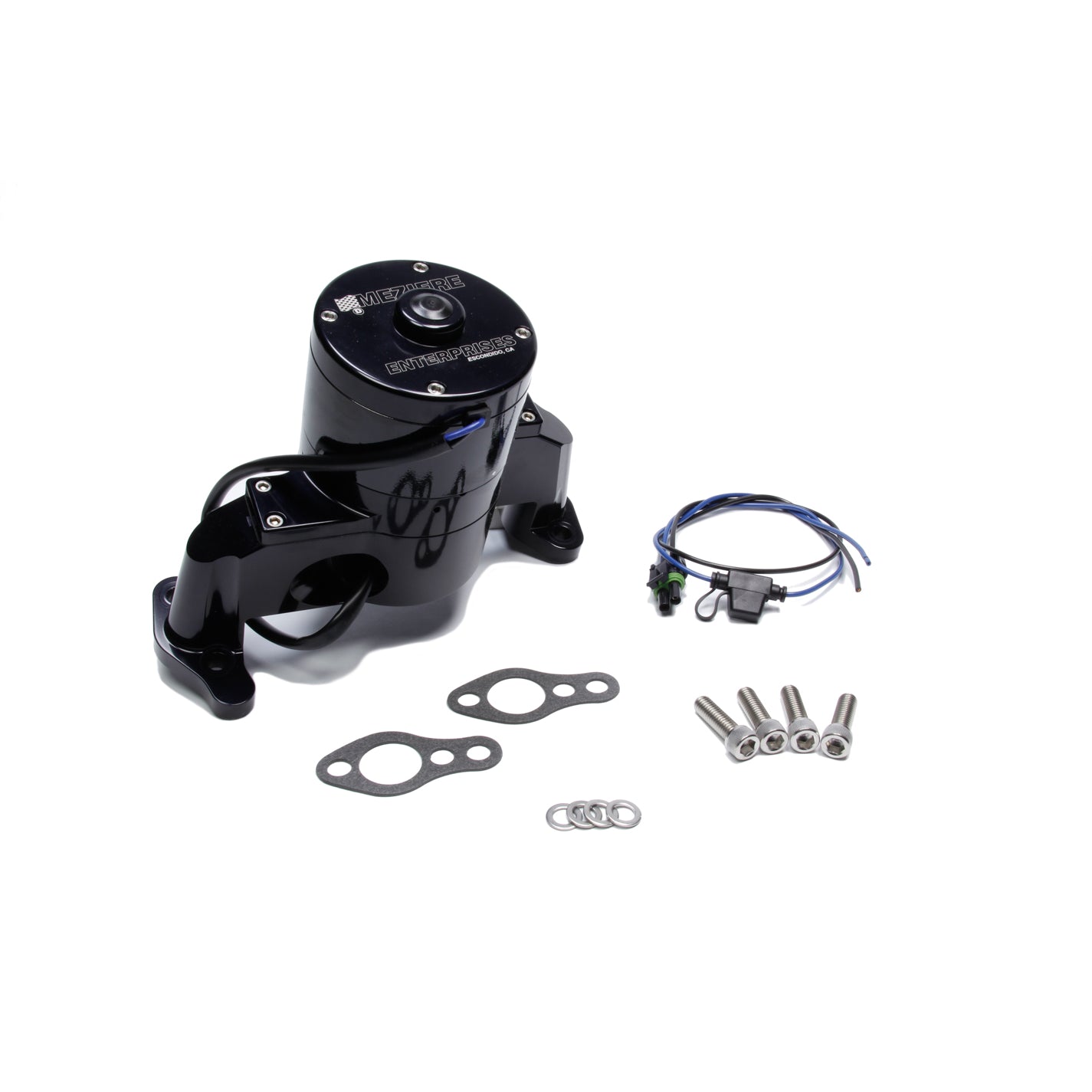 Meziere Enterprises SBC Billet HD Electric Water Pump - Black