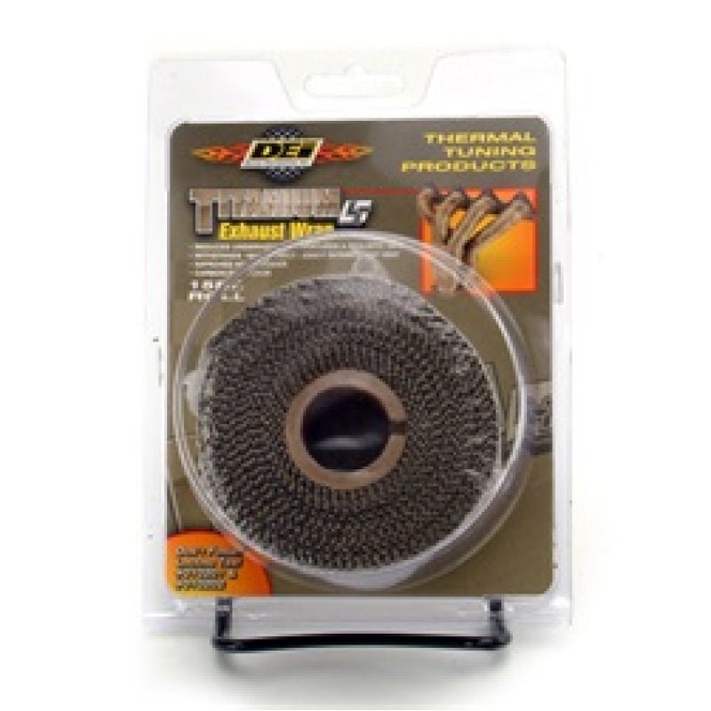 DEI Titanium Exhaust Wrap - 2 in Wide - 15 ft Roll - Woven Fiberglass - Titanium