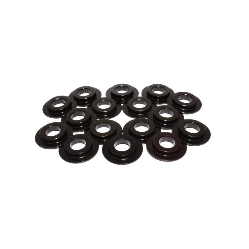Comp Cams Valve Spring Locator - Inside - 0.060" Thick - 1.300" OD - 0.570" ID - 0.910" Spring ID - Steel (Set of 16)