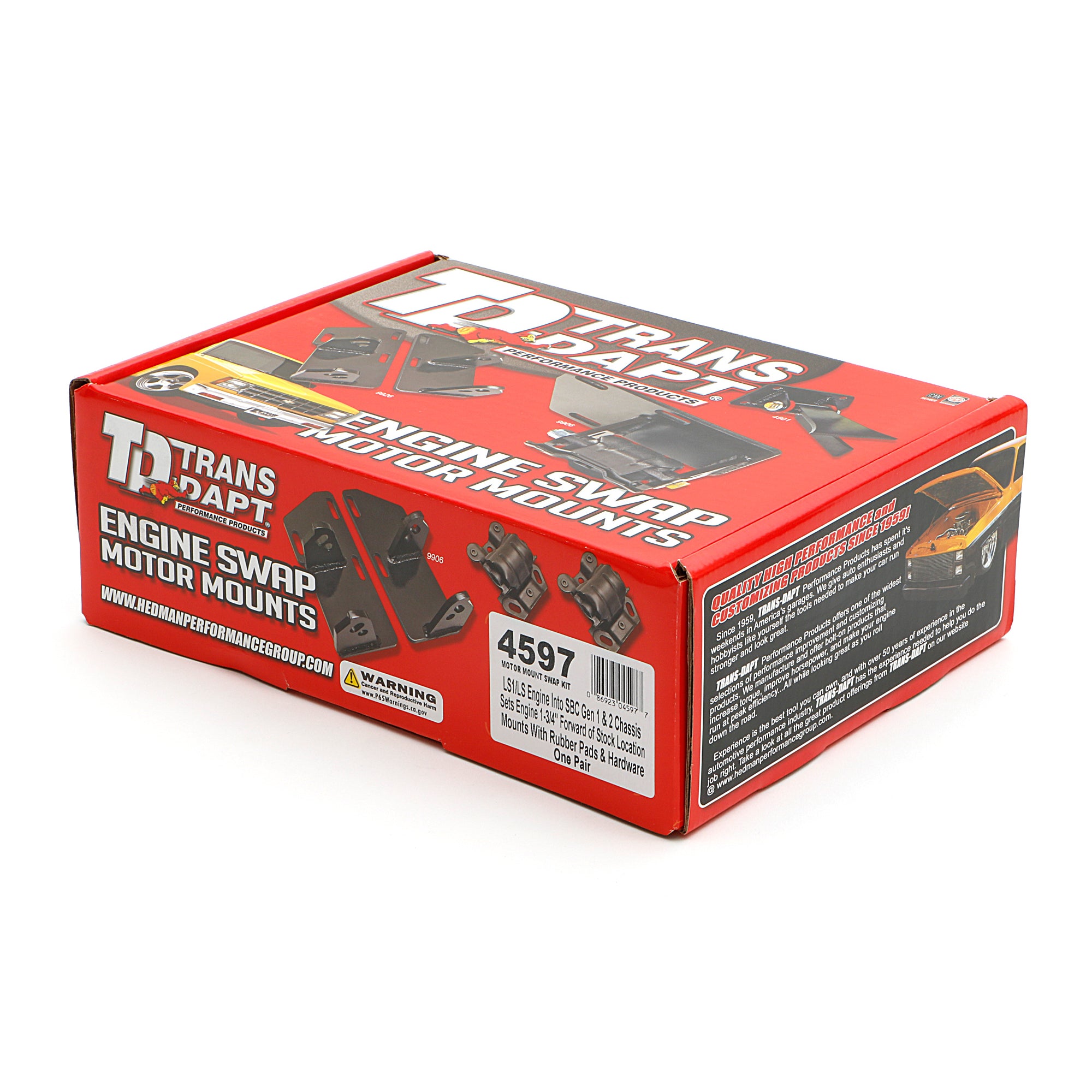 Trans-Dapt LS Engine Swap Motor Mount Kit 1-3/4" Forward
