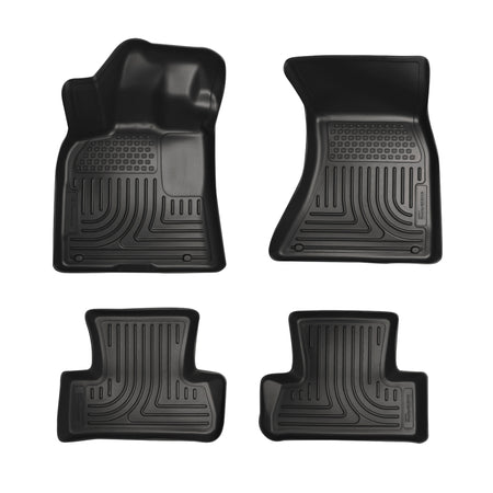 Husky Liners Weatherbeater Floor Liner - Front and 2nd Row - Plastic - Black - RWD