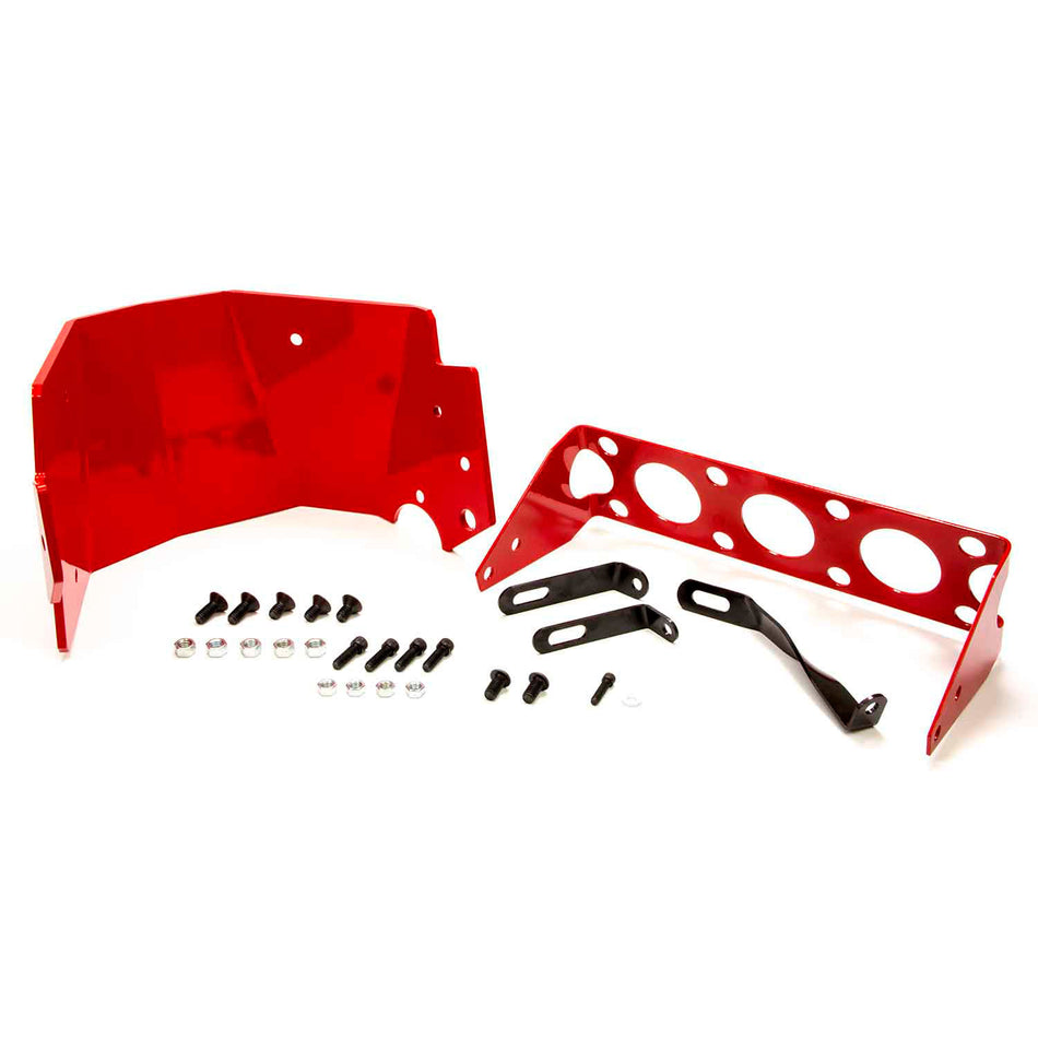 TCI Powerglide Transmission Safety Shield - Red Powder Coated