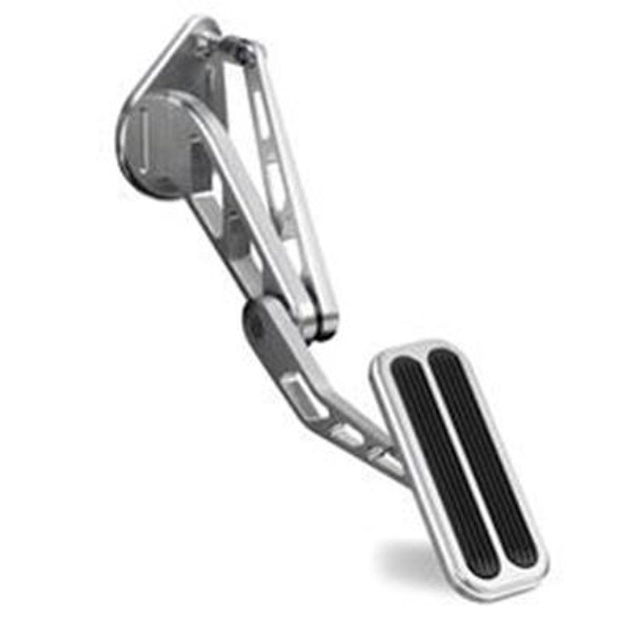 Lokar Gas Pedal Assembly - Firewall Mount - Rubber Pads - Aluminum - Brushed