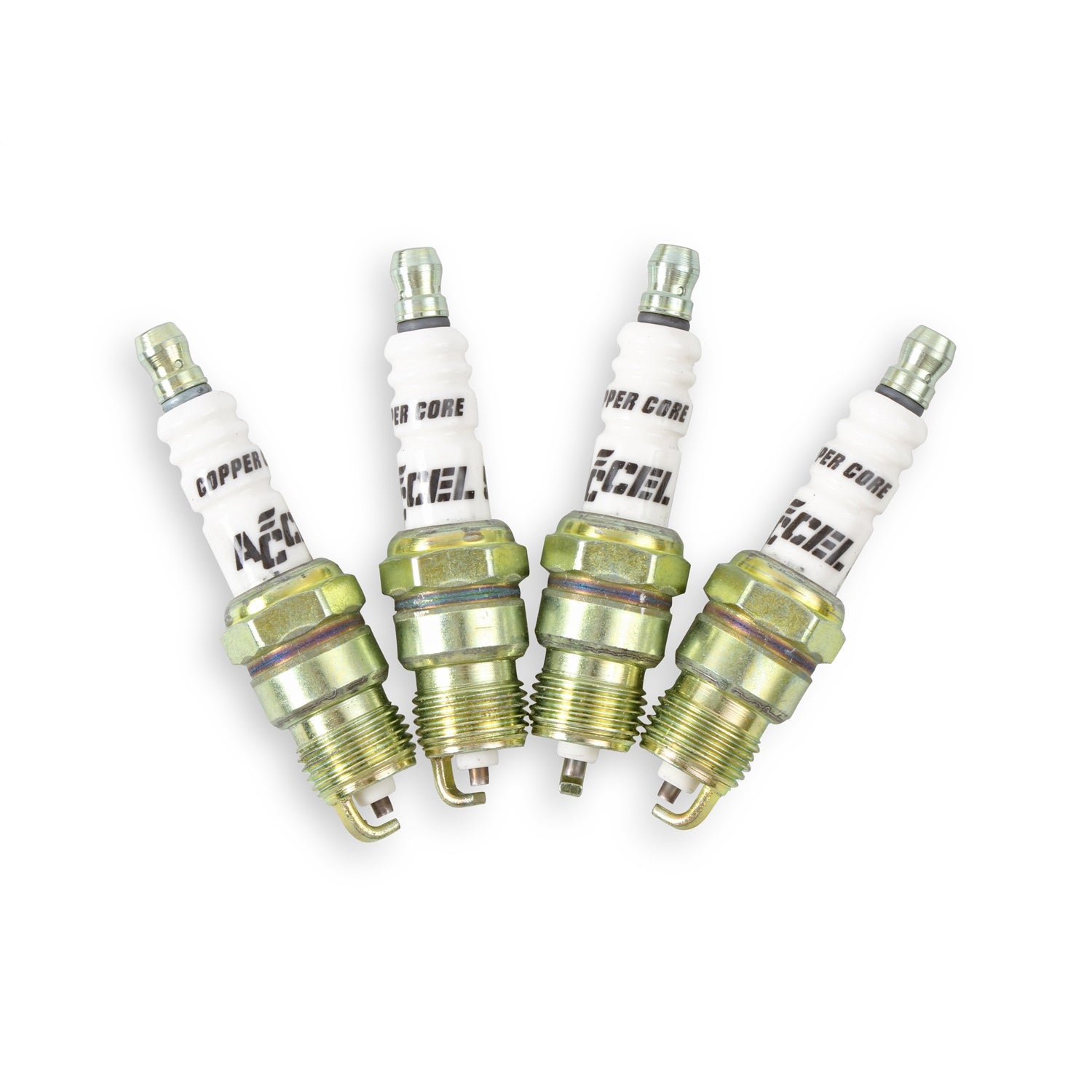 ACCEL Shorty Spark Plug - 14 mm Thread - 0.460 in R - Tapered Seat - Resistor - Set of 8 8199