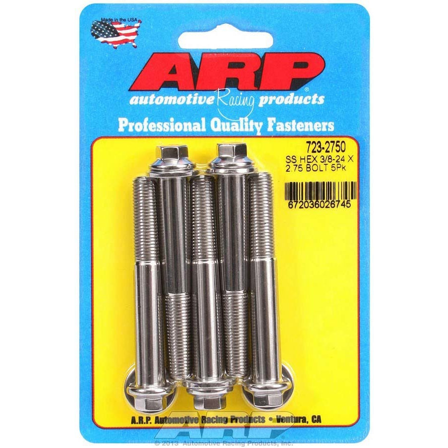 ARP Stainless Steel Bolt Kit - 6 Point (5) 3/8-24 x 2.750