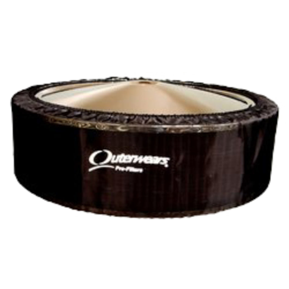 Outerwears Air Filter Pre-Filter - Pre-Filter - 13-1/4" OD - 4" Tall - Polyester - Black