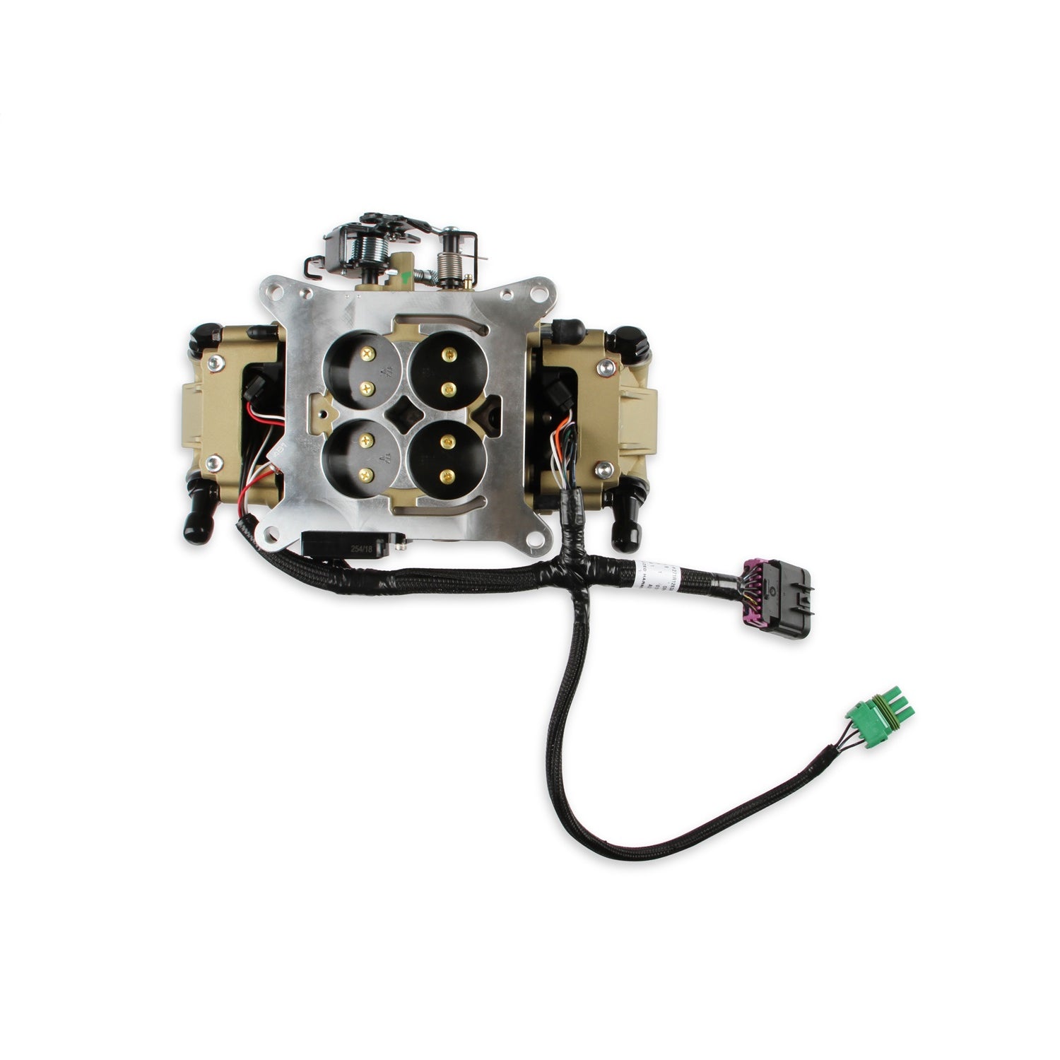 Holley EFI Terminator X Stealth Throttle Body Fuel Injection - Square Bore - Gold - GM LS-Series 550-1062