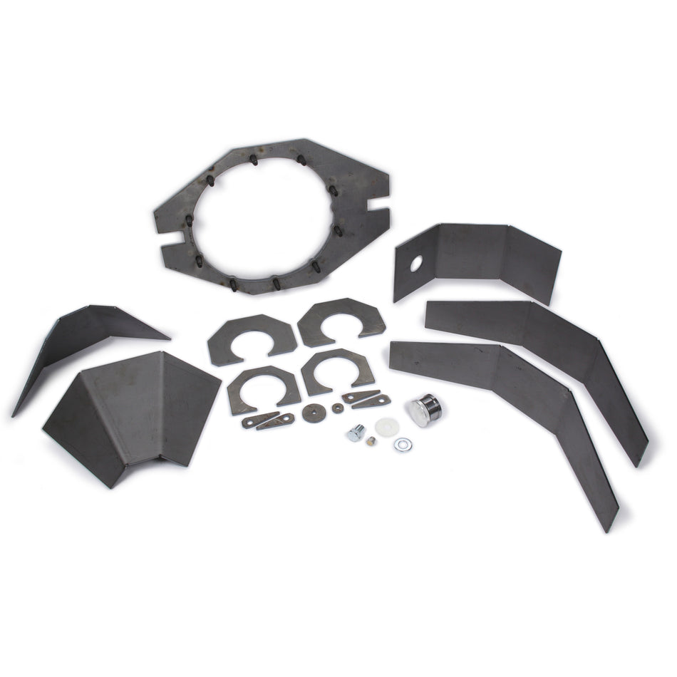 Chassis Engineering Housing Kit - 3/8 Thick - Housing Ends/Drain/Filler Bung/Vent/Studs - Steel - Natural - Ford 9" Rear End