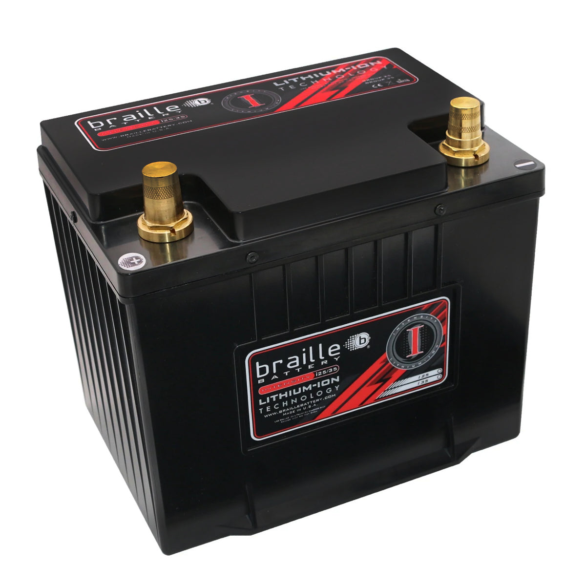 Braille Intensity Lithium-ion Battery - 12V - 1297 Cranking amps - Threaded Top Terminals - 9.4 in L x 8 in H x 6.9 in W i25X