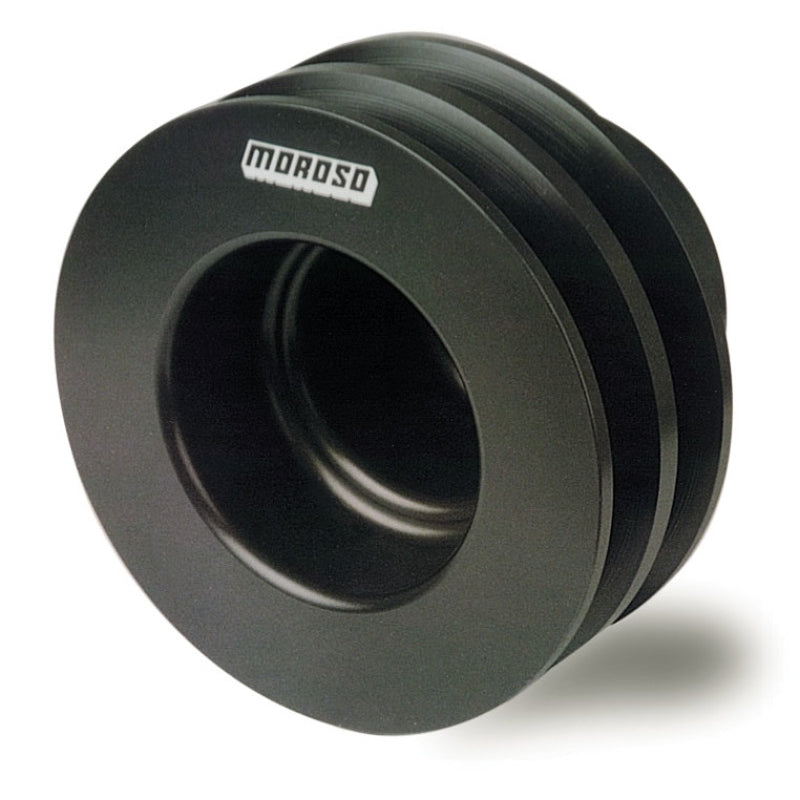 Moroso Billet Double Groove Crank Pulley - SB Chevrolet and 90° V6 Chevys