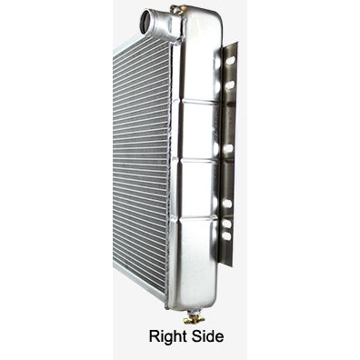 Northern 26-1/4" W x 18-1/2" H x 3-1/8" D Radiator Pass Inlet/Driver Outlet Aluminum Natural - Auto-Trans