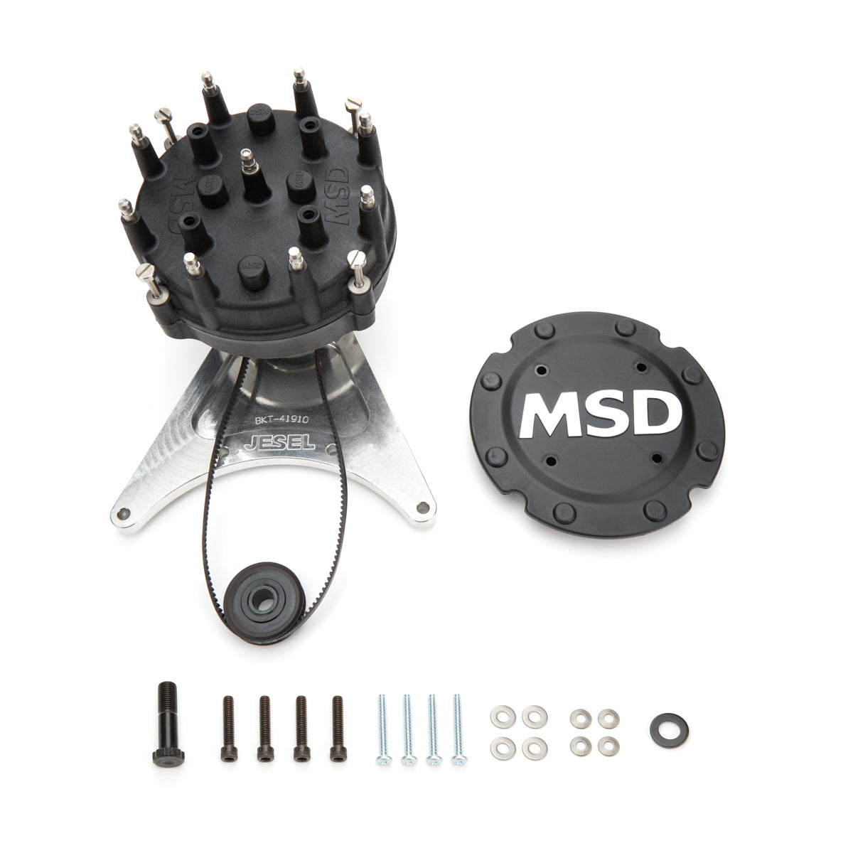 Jesel Distributor Belt Drive - HEI Style Distributor - MSD Cap - Jesel Belt Drive System - Big Block Chevy