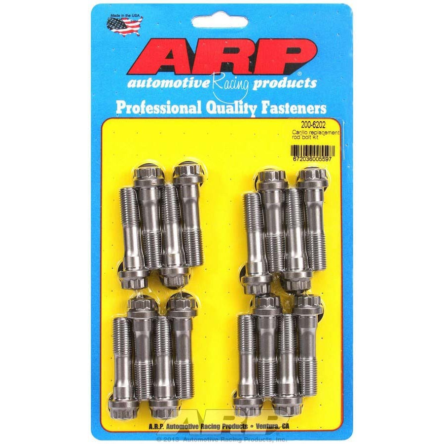 ARP Pro Series Connecting Rod Bolt Kit - 7/16 in Bolt - 1.8 in Long - Washers - ARP2000 - CARR Bolt - Carrillo - Set of 16