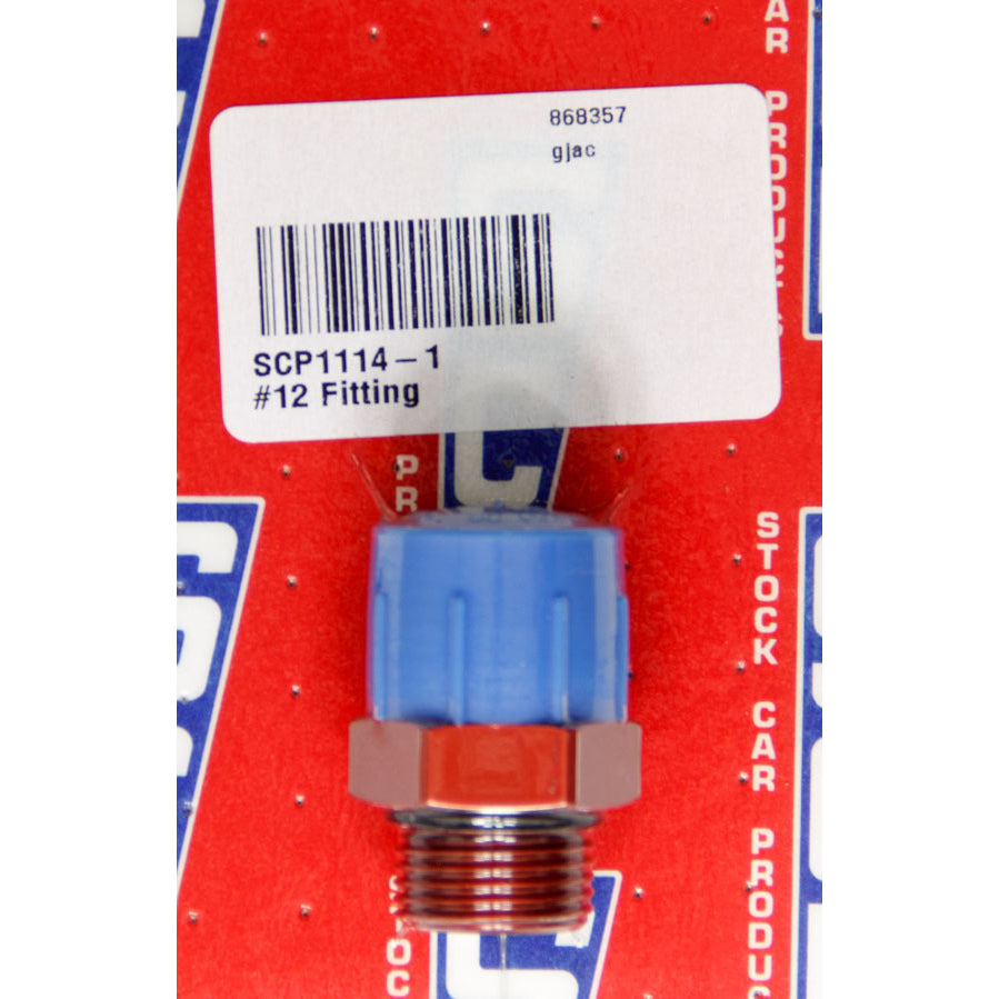 Stock Car Products Dry Sump Pump Fitting, -10 AN Port to -12 AN Male
