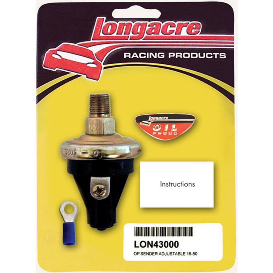 Longacre 15-50 PSI Oil Pressure 1/8" NPT Sender Only