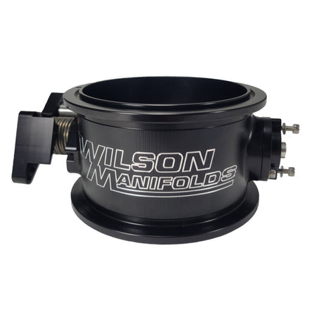 Wilson Manifolds V-Band Flange Throttle Body - 123 mm Single Blade - V-Band Provision - Black