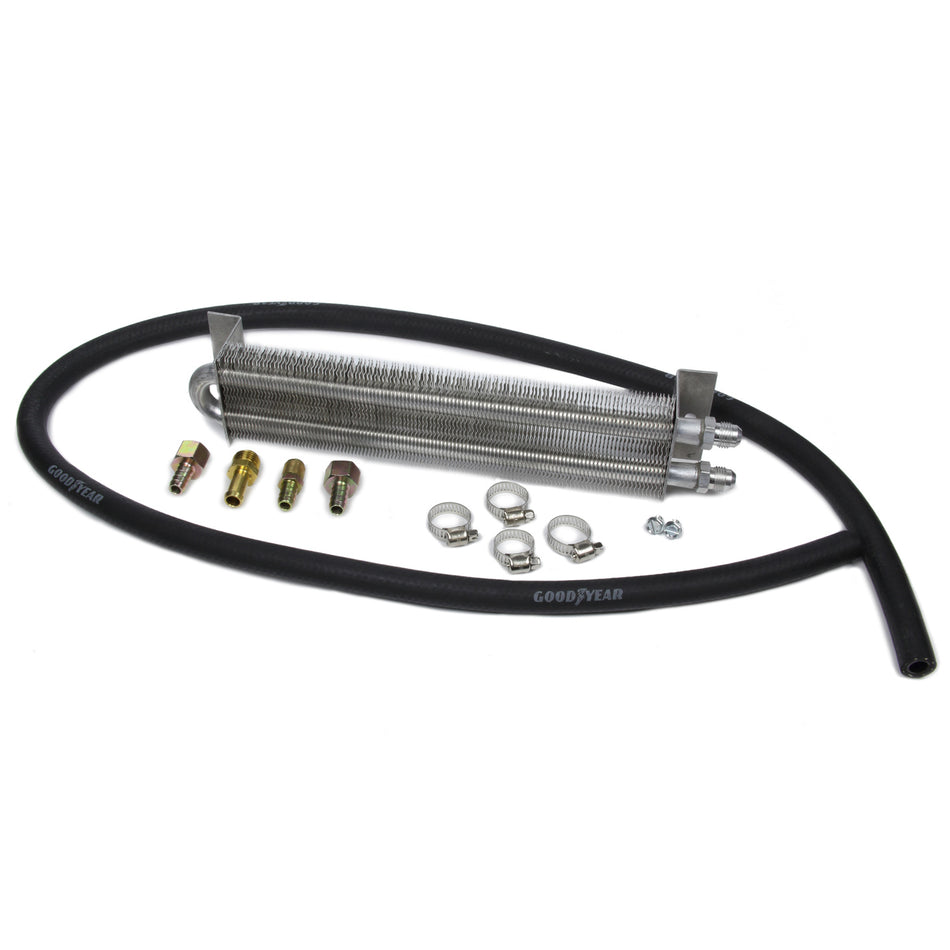 Perma-Cool Two Pass System Fluid Cooler 12 x 2-1/2 x 1-1/2" Tube Type 3/8" Hose Barb Inlet/Outlet - Brackets/Hardware/Hose