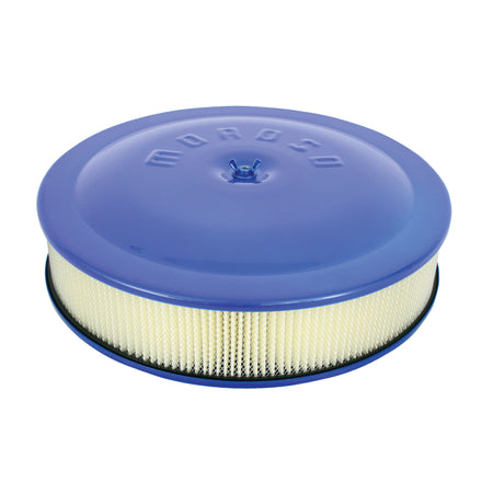 Moroso Low Profile Racing Air Cleaner - 14" Diameter - Blue