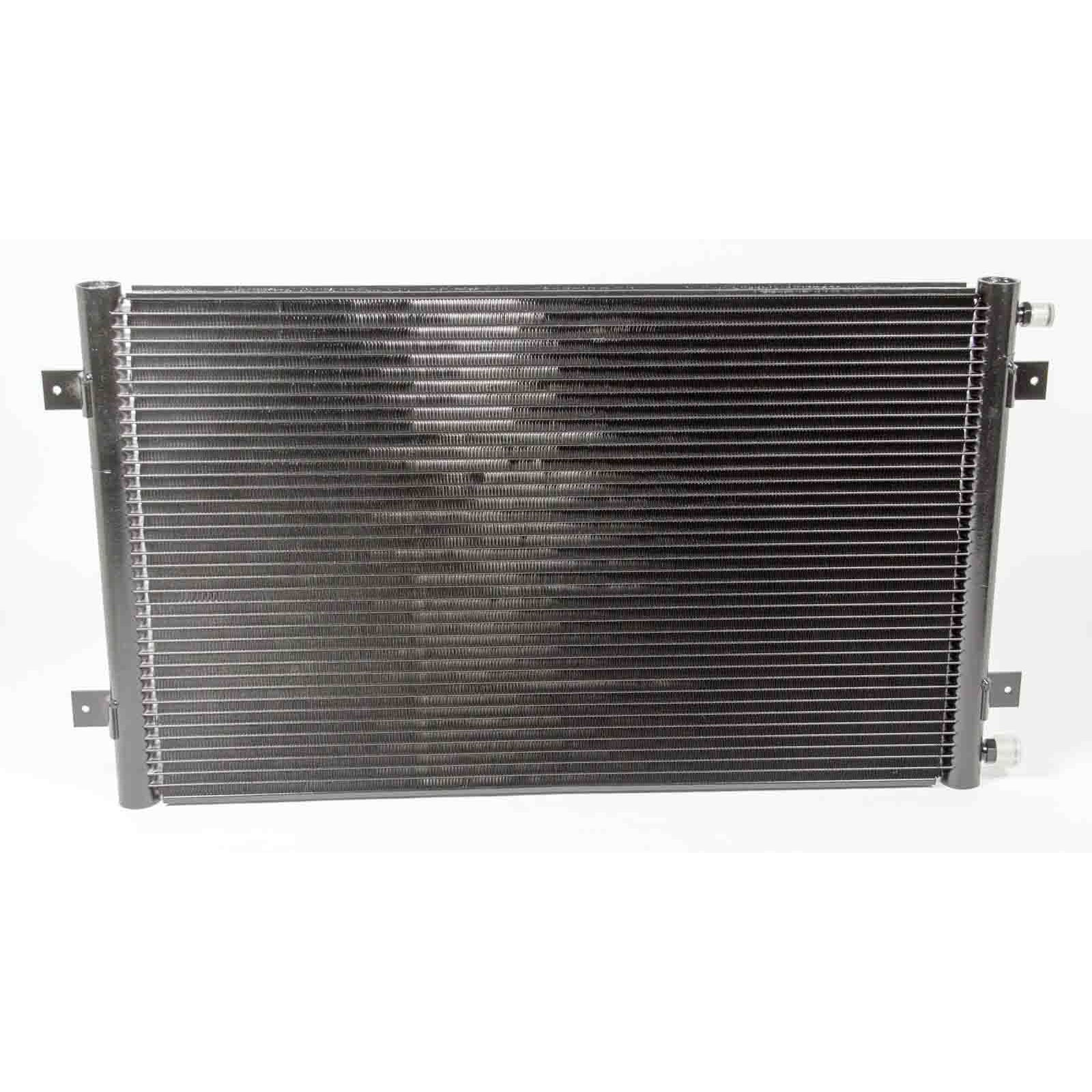 Vintage Air SuperFlow Air Conditioning Condenser Horizontal 28-1/2 x 16 x 1" 6 AN/8 AN Male O-Ring Fittings - Aluminum